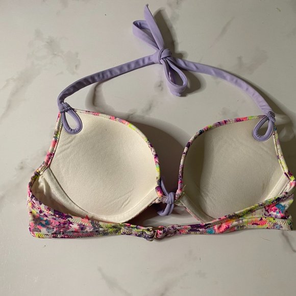 Victorias Secret Bikini The Gorgeous Push Up Floral Womens 32C Medium M Swimsuit - Picture 9 of 12